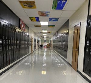 A Dexter High School hallway